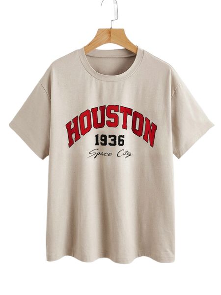 

letter graphic drop shoulder tee b9pb#, White