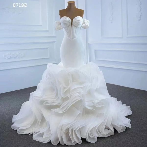

sweep train wedding dress satin strapless saudi arabia robe de mariee turkish couture dubai custom made bridal gowns, White