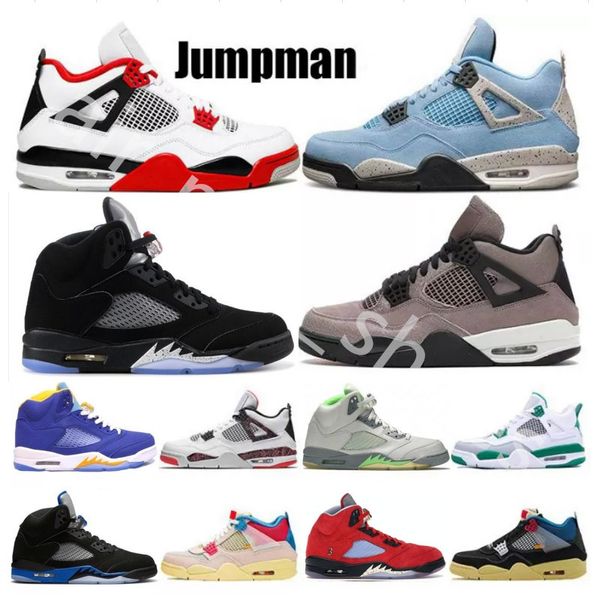 Top Jumpman 4 Männer Basketballschuhe 5s Black Cat Cactus Frauen Oreo Universitys Blue Sneaker Sail Kaws Purple Metallic Bred Designer Sneakers