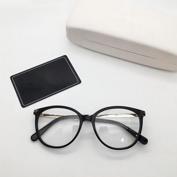 

optical eyeglasses for men and women retro cat eye style 9080 anti-blue light lens plate full frame with box, White;black