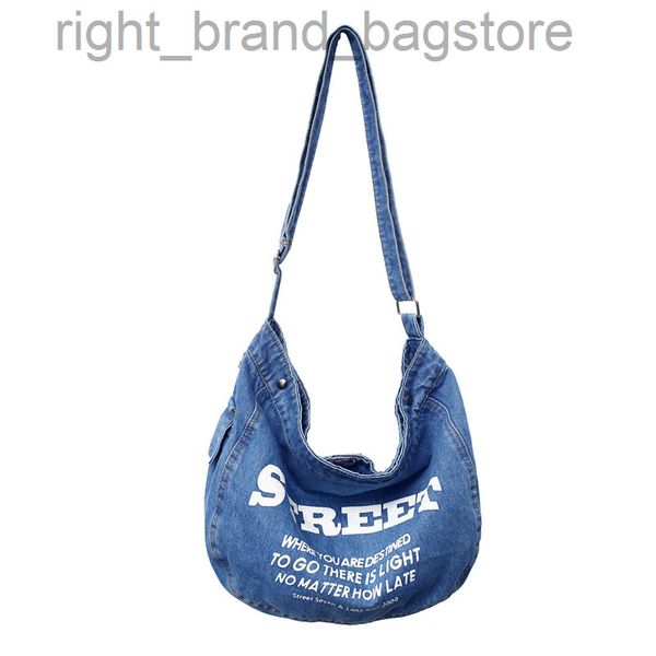 

vintage denim large tote bag casual hobos crossbody bag women trend letters lady shoulder bag big capacity shopper purse 2022 w220806