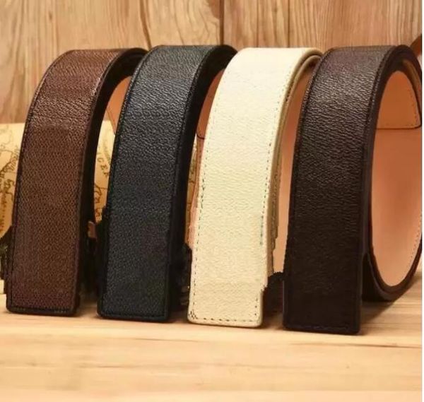 

2022men ladies belt fashion classic big gold buckle leather black business men's belt, Black;brown