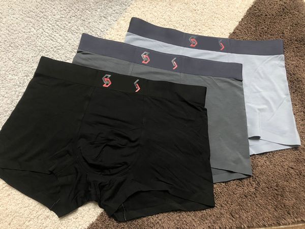 

men's underpants underwear fashion cotton underwear casual boxer breathable classic letter tight waist 3 piece set -3xl, Black;white