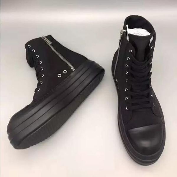 

new women breathable spring&fall boots thick sole black boots stretch fabric fashion shoes platform 18#25/20e50