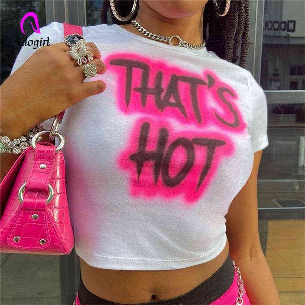 

women's letter printed women short sleeve t shirt y2k 2022 summer neon c t220823, White