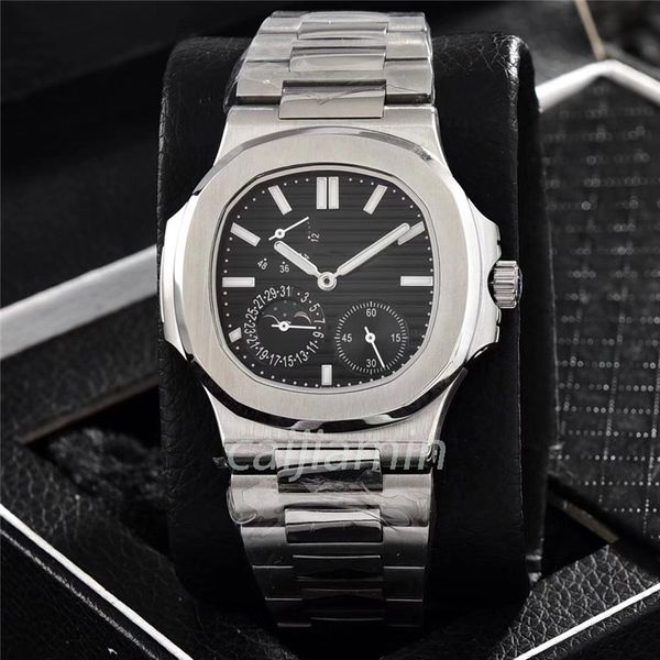 

caijiamin - mens mechanical automatic watch all stainless steel 2813 mechanical movement 40mm dial watches, Slivery;brown