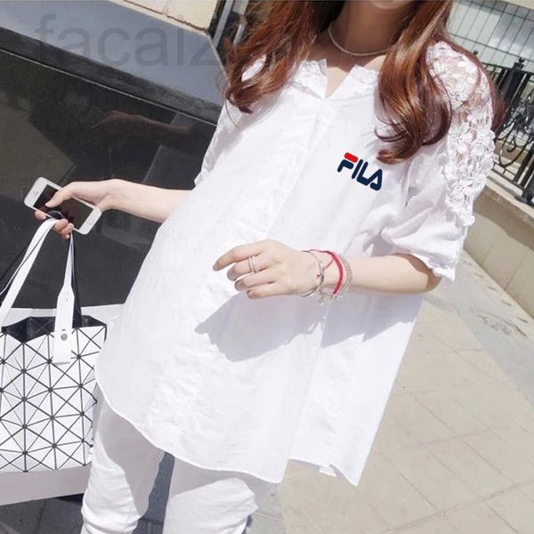 

women's polos designer [polyester blended fabric][women's clothing]summer large lace blouse women's pullover shirt bh6l2022, White