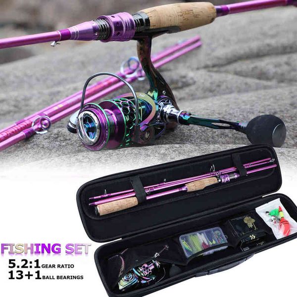 

sougayilang rod combo reel and spinning rods fishing line lure bag hooks float full set