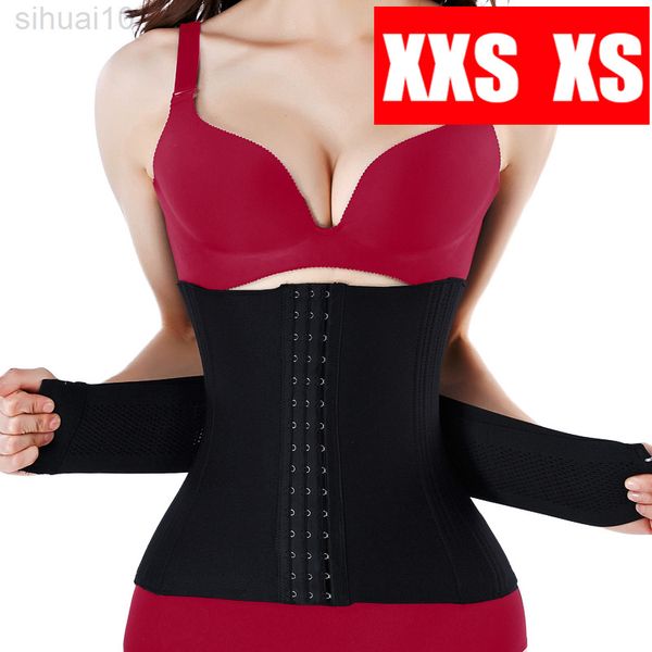 Xxs xs düzeltici iç çamaşırı zayıflama vücut şekillendirici bel eğitmeni kadınlar kilo kaybı bandı shapewear karın kontrol kemeri fajas korse l220802