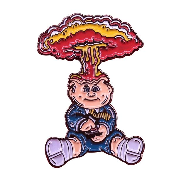 

garbage pail kids enamel pin popular bomb pin brooch accessory, Blue