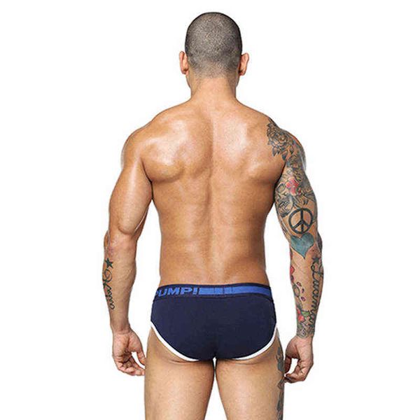 New Gay Bulge Marca Intimo sexy Uomo Sospensorio Vita bassa Intimo da uomo in cotone Bikini Uomo Slip Intimo da uomo Cueca Mutandine T220816