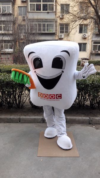 

mascot doll costumetooth teeth toothbrush mascot costume custom fancy costume anime kit mascotte theme fancy dress carnival costume41061, Red;yellow