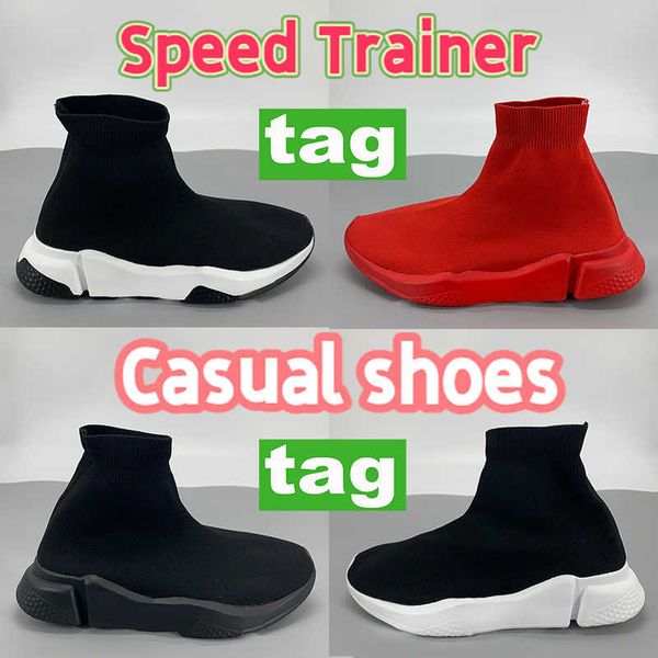 

fashion mens speed trainer casual shoes paris triple black white green red women platform sneakers sock shoe 36-45