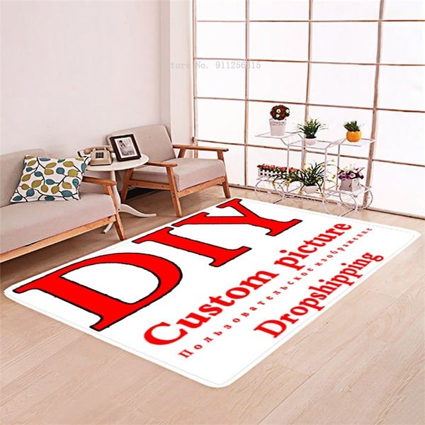 Imagens impressas de diy Imagens personalizadas Carpets Antislip Child Quarto Play Crawl Floor Mat Kid Gamer Big Rapet Para Drop Room 220616