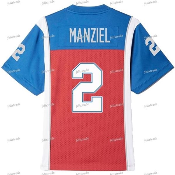 Uf Ceomitness Johnny Manziel #2 Montreal Alouettes com número nas mangas Jersey de futebol duplo Homens Mulheres Juventude Customizável