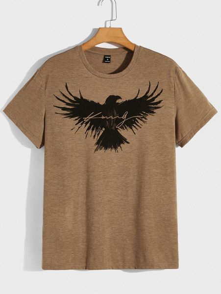 

men eagle and letter graphic tee 98lc#, White;black