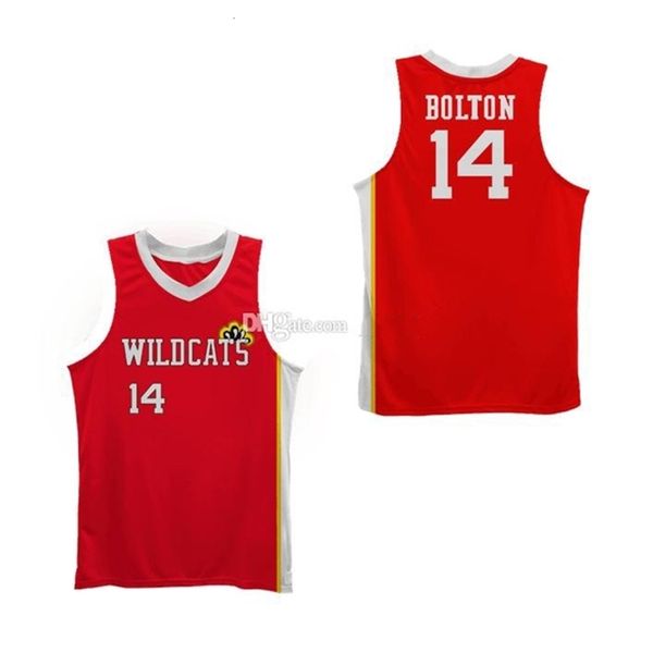 Nikivip #14 Zac Efron Troy Bolton East High School Wildcats Retro Classic Basketball Jersey Mens Stitched Custom Number name Jerseys