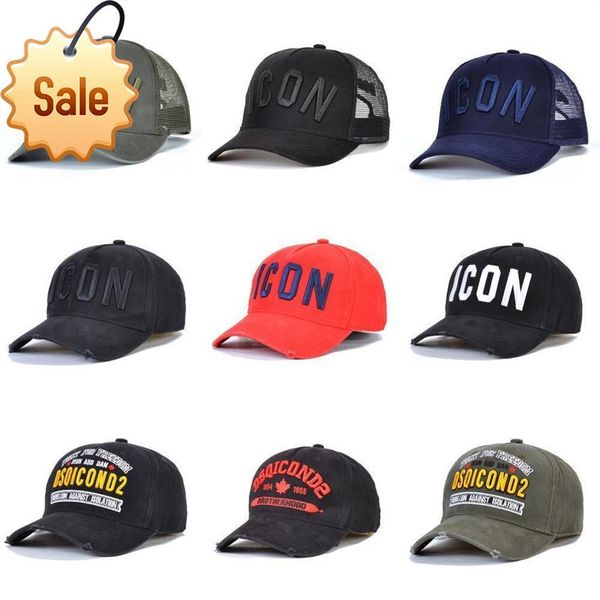 

2021 icon mens designer hats casquette d2 luxury embroidery cap adjustable 23 color hat behind letter256t, Blue;gray