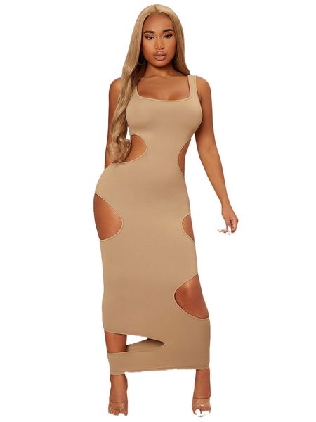 

sxy cut out bodycon dress 85gu#, Black;gray