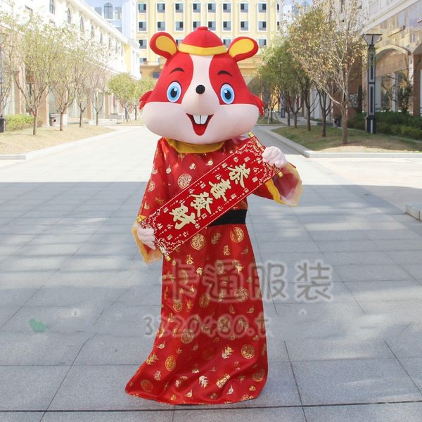 

mascot doll costume mouse mascot costumes tang costume mouse cartoon apparel halloween christmas new year party walking mascot, Red;yellow