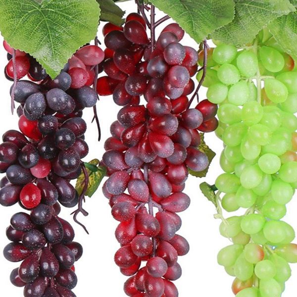 Decorazione per feste Frutta artificiale Uva Alta simulazione Materiale plastico Decorazioni per matrimoni Giardino fai da te Balcone Piante verdi Accessori Puntelli