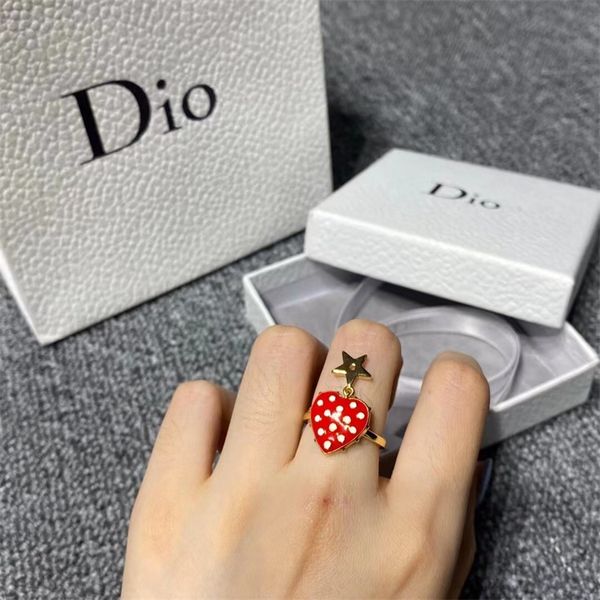 

the new 70% off dijia new star love white dot enamel glue dropping net red same sweet and lovely ring, Silver