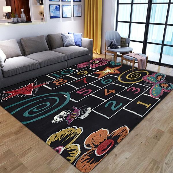 Tappeti Color Guitar 3D Carpet è adatto per la famiglia Soggiorno Camera da letto Decorazione Bambini antiscivolo che giocano Tappetini striscianti