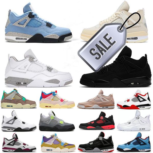 

mens basketball shoes 4s jumpman 4 sneakers university sail oreo black cat fire bred taupe haze unc metallic neon white cement desert moss