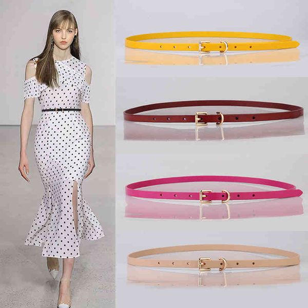 

belts summer fashion skirt belt women's calf decorative accessories simple pdes, Black;brown