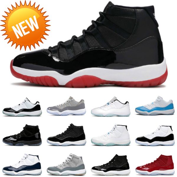 

boots jumpman 11 11s mens basketball shoes cool grey cap and gown gym red legend blue, Black