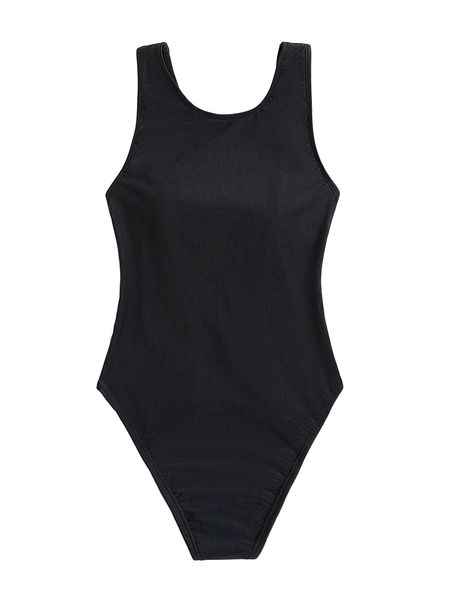 

sxy solid one piece swimsuit 29ex#, White;black