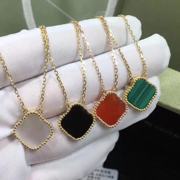 

silver fashion classic 4/four leaf clovervintage necklaces pendants mother-of-pearl 18k gold for women&girl valentine's mother's d