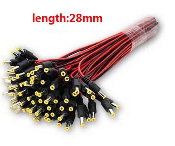 

dc cable 5.5x2.1mm male connector plug cable 28cm length ,wire for cctv camera and led strip light ,min