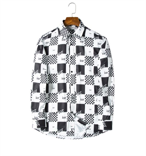 

men's casual shirts plaid shirts embroidery blouse long sleeve shirt solid color slim fit casual business clothing long-sleeved man shi, White;black
