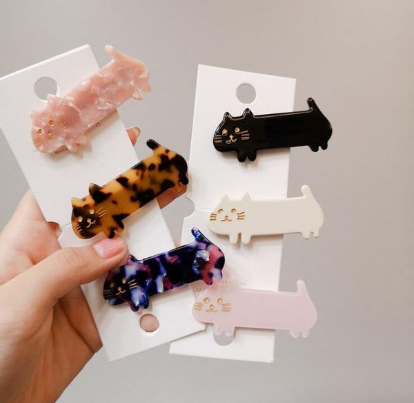 Acetat Nette Cartoon Katze Tier Hairgrip Frauen Mädchen Haar Clips Pin Klaue Haarnadel Zubehör Haarspange Haarspange Haar Schmuck