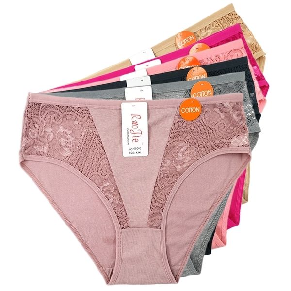 

cotton big size panties woman soft comfortable high rise underwear plus size 2xl 3xl 4xl large fashion woman briefs y200425, Black;pink