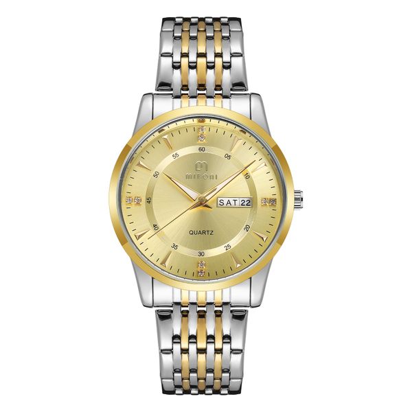 

mens casual quartz wristwatch 30m water resistant, Slivery;brown