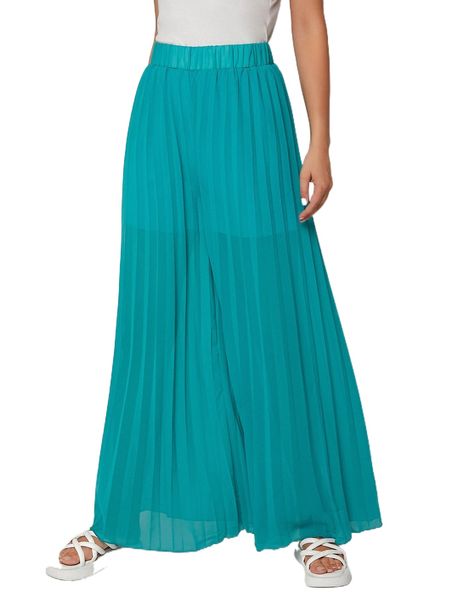 

wide leg pleated pants s7ve#, Black;white