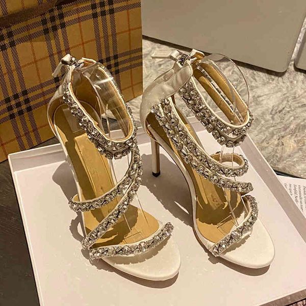 

sandals spring and summer new chain diamond high heels shin fashion sandals high heels party banquet shoes, Black