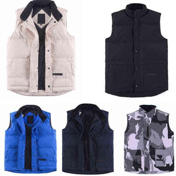 

10 colors winter mens canadian down vest fusion canada warm goode womens beige blue gilet gosse bomber fur gose goose246v, Black;white