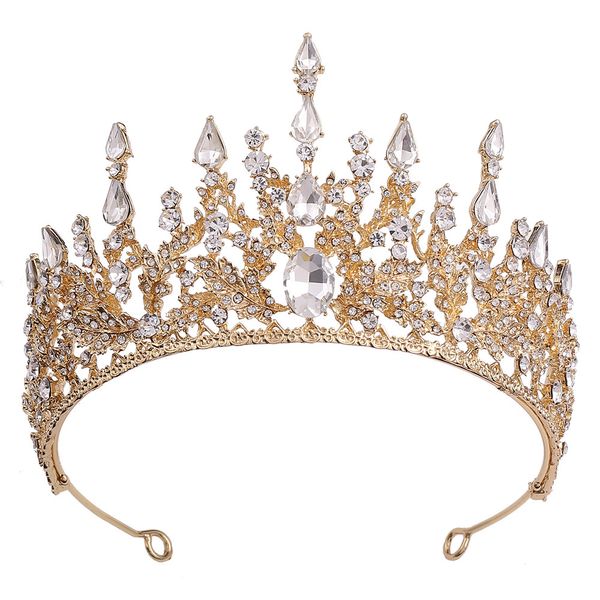 

headpieces wedding crown baroque bride crown headdress cross border rhinestone hair ornament princess crown wedding dress accessories, Silver