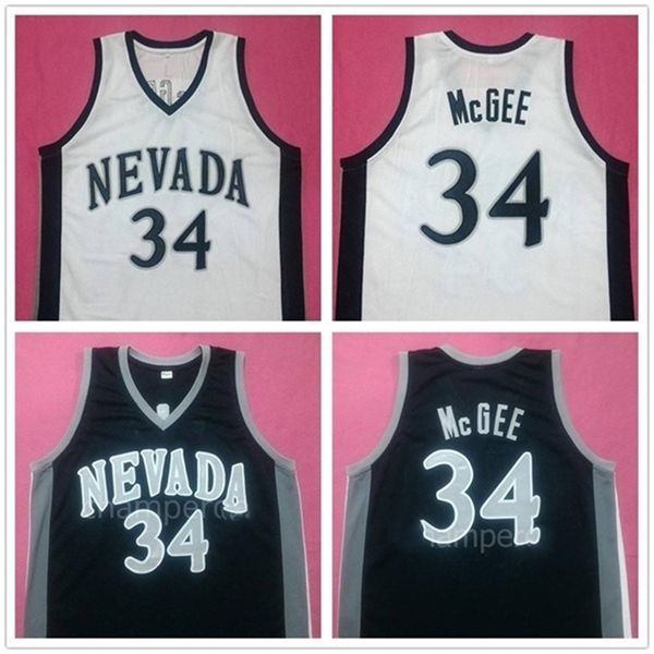 Universidade Nikivip Nevada Javale McGee #34 Marinha branca Blue College Basketball Jersey Jersey Men's Stitched Number Name Jerseys