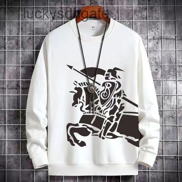 

designer b br hoodies and coats spring autumn new tide br war horse printed round neck sweater men's net red s, Black
