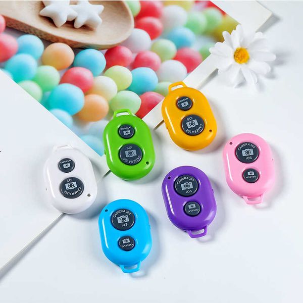 2023 Bluetooth Remote Remote Adapter Botão Selfie Control Botão sem fio Controlador Auto-timer Stick Stickters Libere telefone