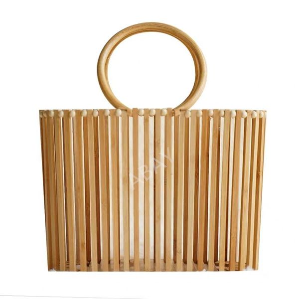 Borse da sera Borsa da donna in bambù Borsa da spiaggia per le vacanze in Boemia Borsa da braccialetto alla moda estiva in rattan intrecciato cavoSeraSeraSera