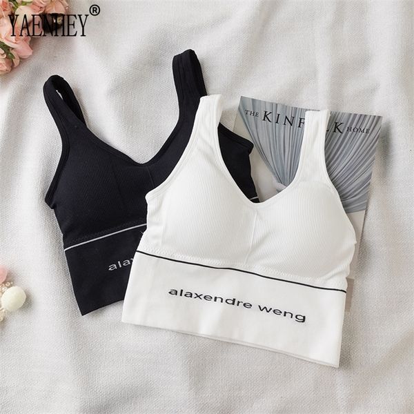

women crop summer honey letter embroidery strap tank cropped feminino ladies elastic shirt vest camisole 220607, White