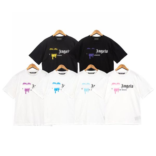

mens women t shirt designers tshirts letter print round neck short sleeve black white fashion man tees a4, White;black