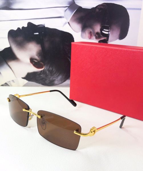

original designer sunglasses mens womens classic luxury brand rimless glasses optical frames can be customized, White;black