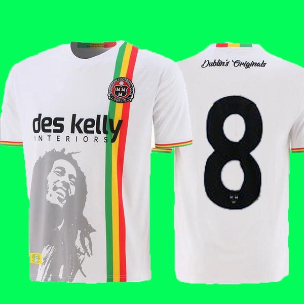 

bohemian fc 22 23 bohemian soccer jersey away white 2022 2023 football shirts maillot de foot thailand customize name number camiseta futbol, Black;yellow