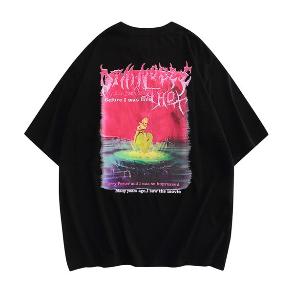 

embroidered 2022 t-shirt printed loose short sleeve tee shirts, White;black